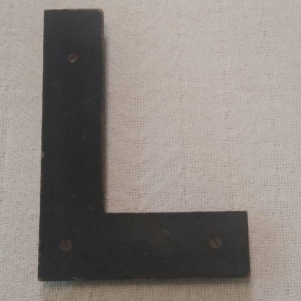Vintage 50s Sign Letter 'L' Initial Farmhouse Wall Decor